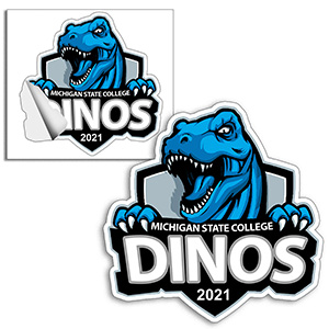 &ldquo;CUSTOMCUT&trade;&rdquo; 25.1 sq inch to 36 sq inch Full Colour Custom Shape Removable Vinyl Stickers in Singles